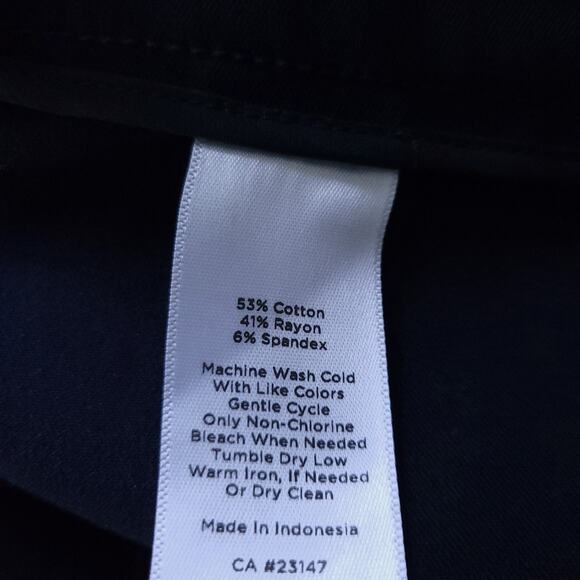 Talbots Chatham Ankle Pants 2P Petite Navy Blue, Flat Front, Side Zip, Career - Picture 5 of 5